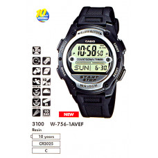 Ремешок для часов Casio W-756 черный (10287400)